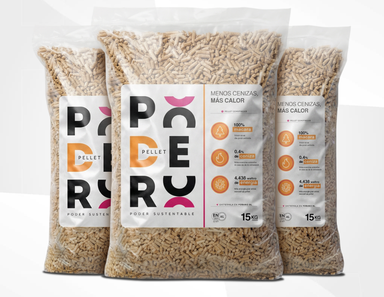 60 Bolsas de Pellet Madera 15 kg
